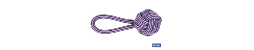 Nudo con Tirador | Mordedor para Perros| Color Morado