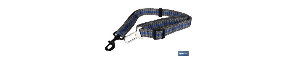 Cinturón de Seguridad de Coche para Perros | Medidas: 114 x 2,4 cm | Fabricado en Poliéster y Metal