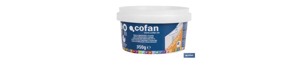 Masilla de renovación y alisado en Pasta | Para uso interior | Formatos de 350 g, 750 g y 5 kg
