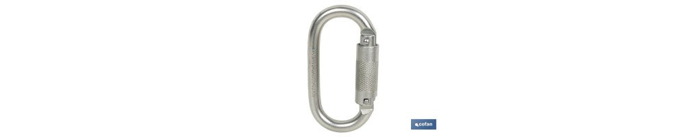 Mosquetón de seguridad con cierre Automático de 1/4 de vuelta | Resistencia: 25 kN | EN 362 | Clase B | Cat. lll