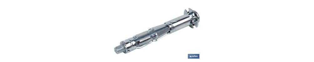 Anclaje Metálico para Fijación en Materiales Huecos | Con tornillo de cabeza redonda | Varias medidas