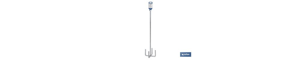 Varilla mezcladora epoxi | Accesorio mezclador M14 | Adecuada para mezclar epoxi | Medidas: Ø120 x 600 mm