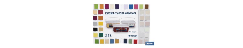 Carta de Colores para Pintura Plástica Monocapa con 40 Muestras de Color