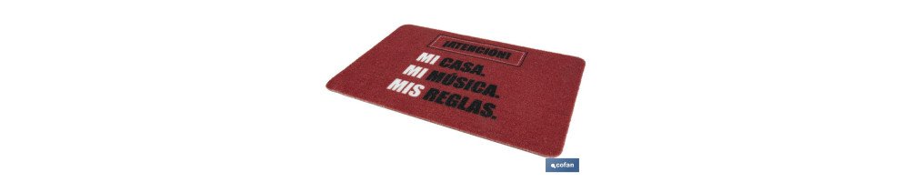 Felpudo entrada casa Reglas | Adecuado para interior y exterior | Material resistente | Base antideslizante | Medidas: 40 x 60