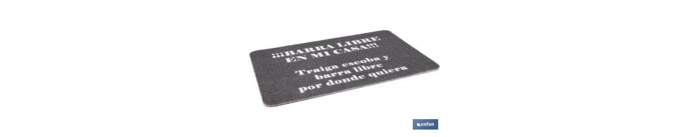 Felpudo entrada casa Barra libre | Adecuado para interior y exterior | Material resistente | Base antideslizante | Medidas: 40