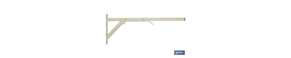 Tendedero de pared con forma de escuadra en color blanco | Medida: 50 x 20 cm