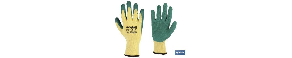 Guantes de tela y palma de látex | Adherencia correcta y resistentes | Ideales para trabajos manuales | Cómodos y adaptables