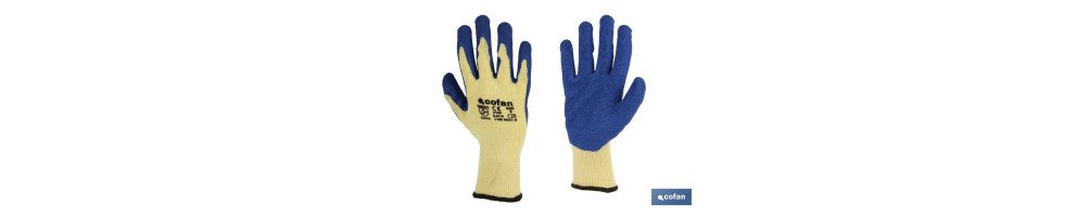 Guantes de tela y palma de látex | Adherencia correcta y resistentes | Ideales para trabajos manuales | Cómodos y adaptables