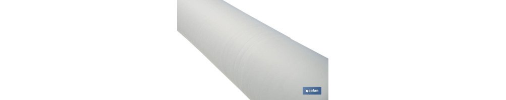 Protector espumado para mesa | Color: blanco | Muletón libre de ftalato | Grosor: 1,5 mm | Disponible en diferentes medidas