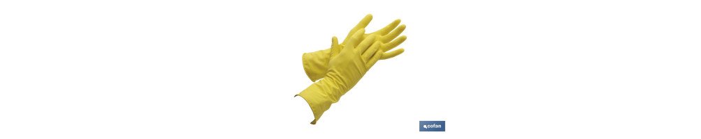 Guantes de látex flocado | Agarre y sujeción óptimos | Protegen y cuidan la piel | Ideales para tareas de limpieza