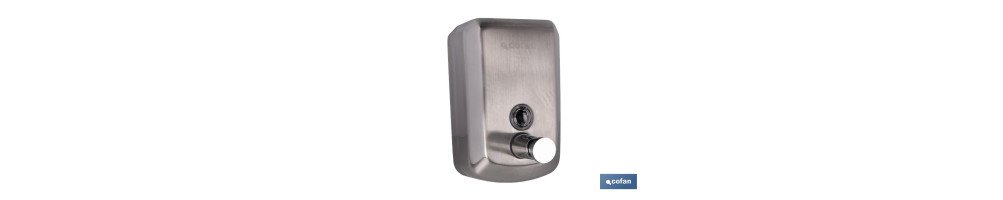 Dosificador de jabón en acero inoxidable 304 | Varias Medidas y Capacidades | Dispensador con ventana de visualización