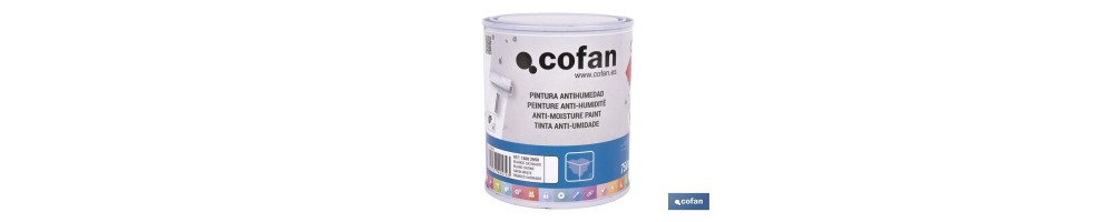 Pintura antihumedad sintética blanca satinada | Protección para paredes y techos | Capacidad: 750 ml y 4 L
