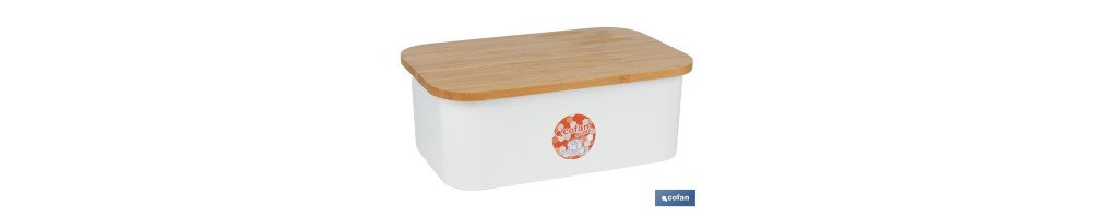 Panera con tapa de bambú | Diseño minimalista | Capacidad: 6,5 l | Perfecta para conservar pan fresco | Disponible en diferente