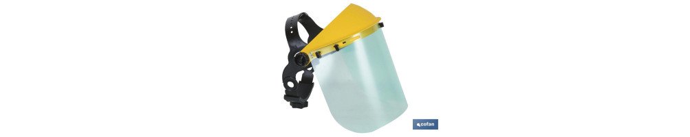 Casco Pantalla de Protección | Abatible | Ajustable Manualmente | EN 166/EN 1731