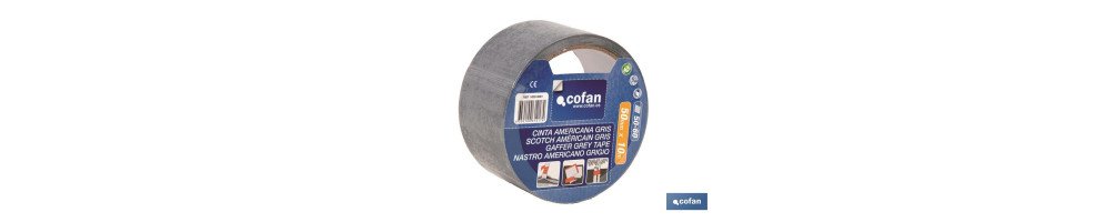 Cinta Americana | Color gris | Reforzada con malla de fibra | Varias medidas de longitud
