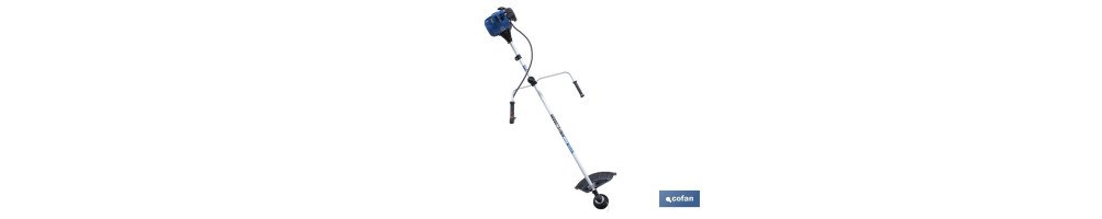 Desbrozadora de gasolina | Motor 2 tiempos | 51,7 cc | Motor eficiente | Incluye manillar plegable y arnés doble